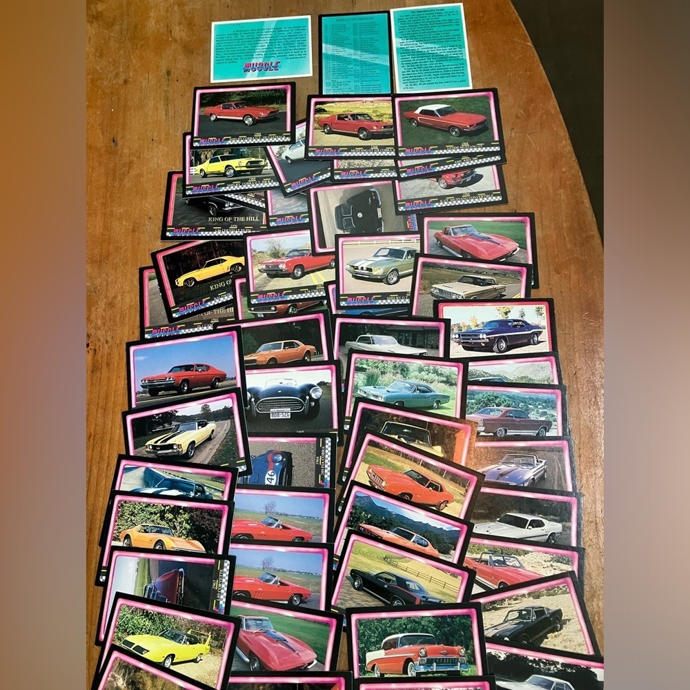 Vintage Muscle Cards Car Trading Cards Collection, set of 84 plus 3 - Picture 2 of 16
